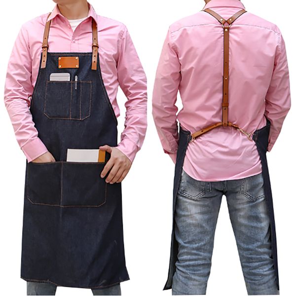 

senyue fashion canvas apron coffee shop and barber working apron bib cooking kitchen aprons for woman man custom