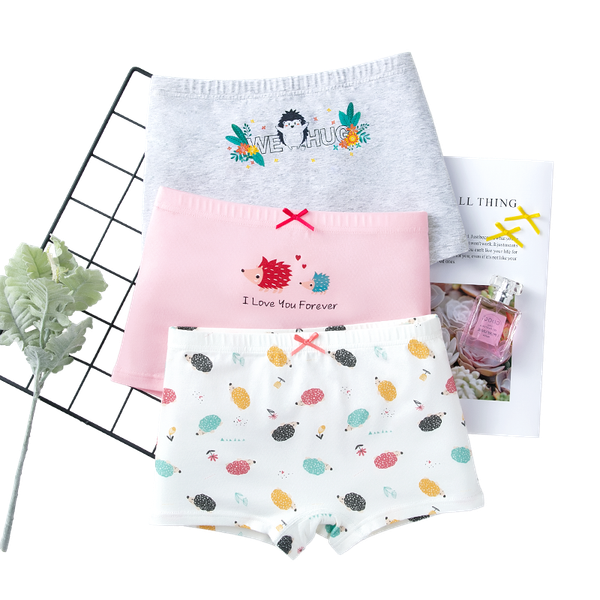 

2020 girl's briefs children's underwear plain cotton pantalons medium and old children's shorts girls' and shorts, Camo