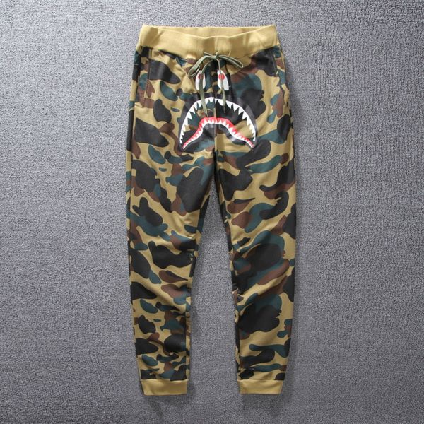 

2019 streetwear pants for men track pants casual style sweatpants sport camouflage cotton blend pencil pants pocket full length, Black