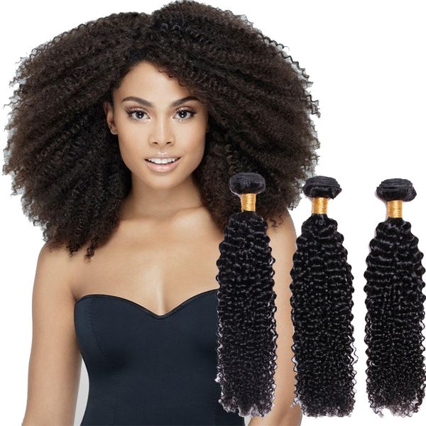 Kinky Curly Coily Brazilian Hair Weave Bundles 1 3 Non Remy Human
