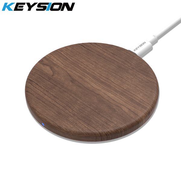 

cargador inalámbrico rápido qi keysion de madera de 10w para iphone 11 xs max xr 8 plus almohadilla de carga inalámbrica para samsung s10 s9
