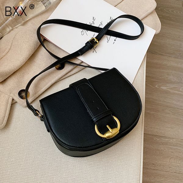 

bxx] pu leather crossbody saddle bags for women 2020 spring quality shoulder messenger bag female handbags purses hk600