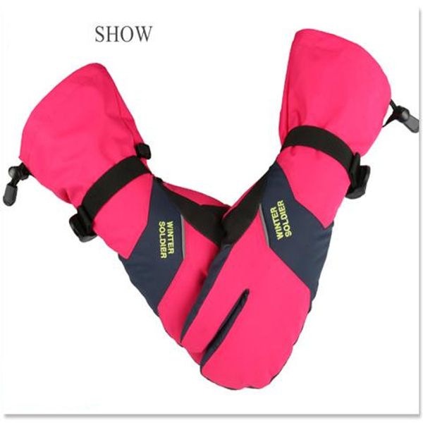 

fashion-men winter sport warm waterproof ski snow snowmobile gloves, Blue;gray