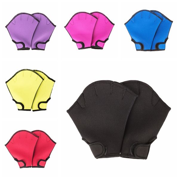 

fins & gloves 1 pair webbed swimming surfing diving nylon water aerobics jogger paddle swim training resistance