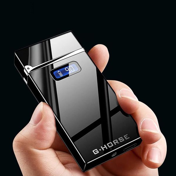 

новый электрический зажигалка с led digital power display usb зарядный прикуривателя ветрозащитный arc плазменная зажигалки гаджеты для мужч