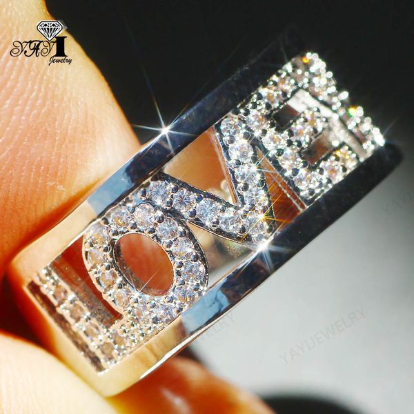 

yayi jewelry fashion princess cut 5.6 ct white zircon silver color engagement rings wedding lover rings party 1372, Slivery;golden