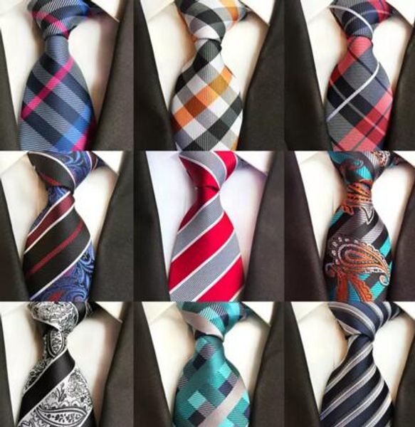 

8cm men necktie paisley jacquard ties retro british gentleman cravat handmade wedding neck ties suit silk scarves man business tie, Blue;purple