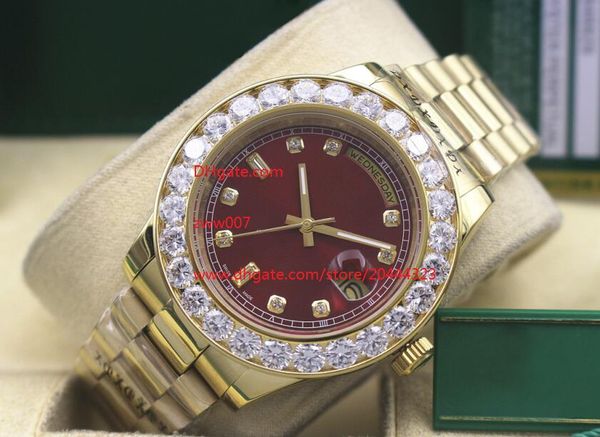 

wristwatches 116610 yellow gold 41mm day-date classic series asia 2813 movement automatic mechanical mens watch watches, Slivery;brown
