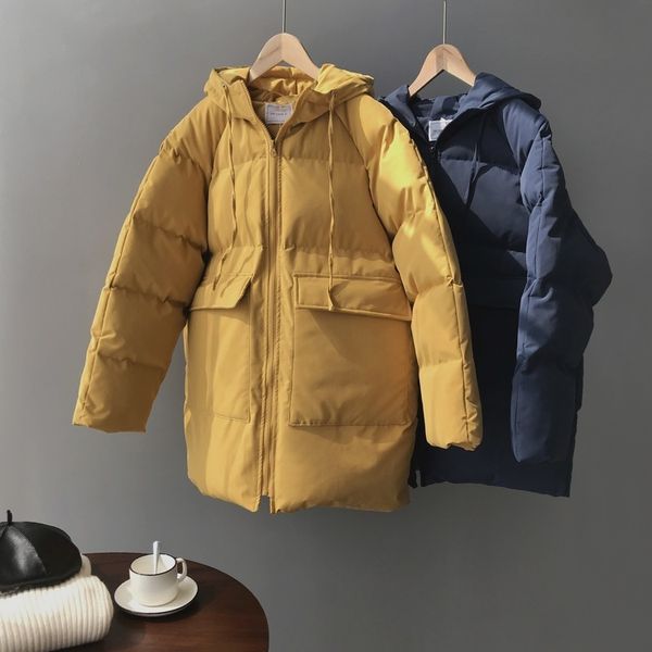 

2019 winter new hooded thick warm cotton jacket women casual simple bread jacket cotton winter, Black