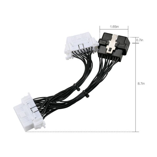 

tlxc auto obd obd2 extension cable 16 pin 8.7 inch car diagnositc cables connectors male to female