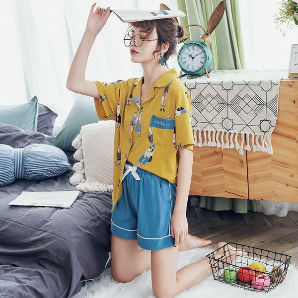 

bzel fashion cartoon pajamas set autumn cotton sleepwear for women casual home wear ladies night big size pijamas pyjamas -xxxl, Black;red