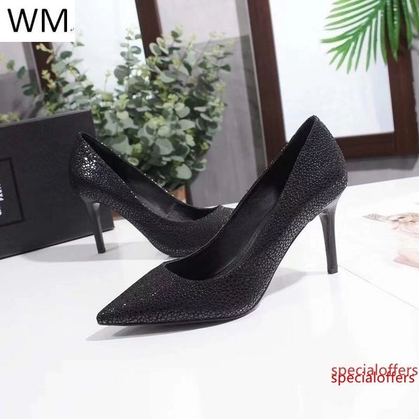 

new real leather professional female pointed high heels women high heels sandals slippers mules slides pumps shoes sneakers dress, Black