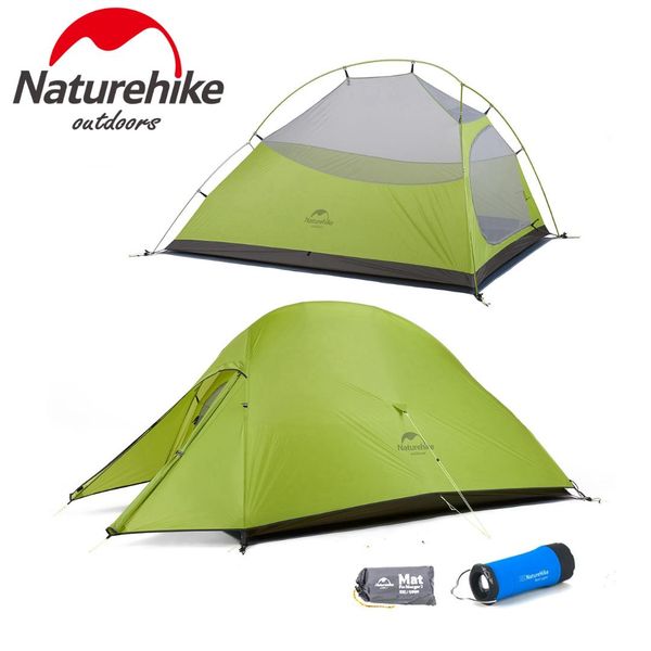 

naturehike ultralight tent standing 20d fabric 2 person camping tents with mat upgraded cloud up 2x