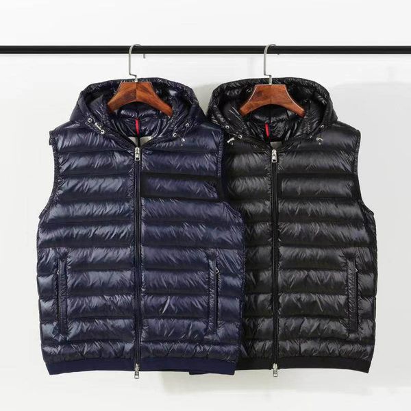

mens designer vest jacket hooded thick winter brand windbreaker down coat zippers luxury fashion style for men women asian size xs-4xl, Black;white