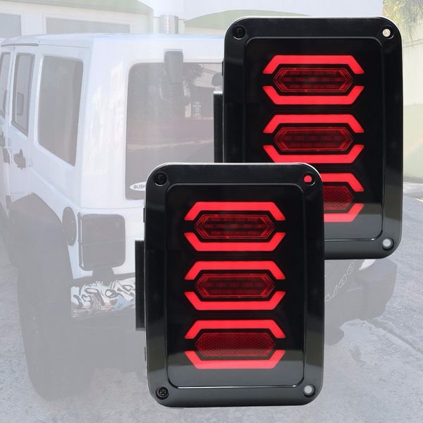 

e9 mark smoked led tail lights for jk 2&4 door 2007 2008 2009 2010 2011 2012 2013 2014 2015 2016 2017 2018 wrangler jk