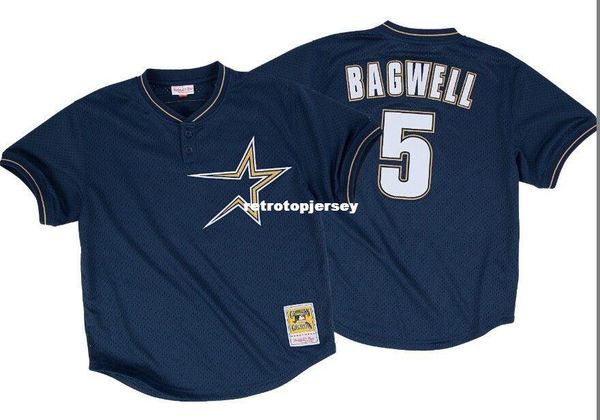 

mitchell & ness 1997 houston # 5 bagwell batting practice mesh jersey throwbacks mens stitched baseball jerseys, Black;blue
