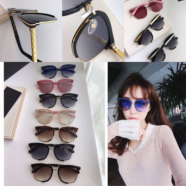 

женские дизайнер солнцезащитных очков популярных элементов с новым цветом золото серых нового продукта ch5166-qs ароматных бабушкинами lambs, White;black