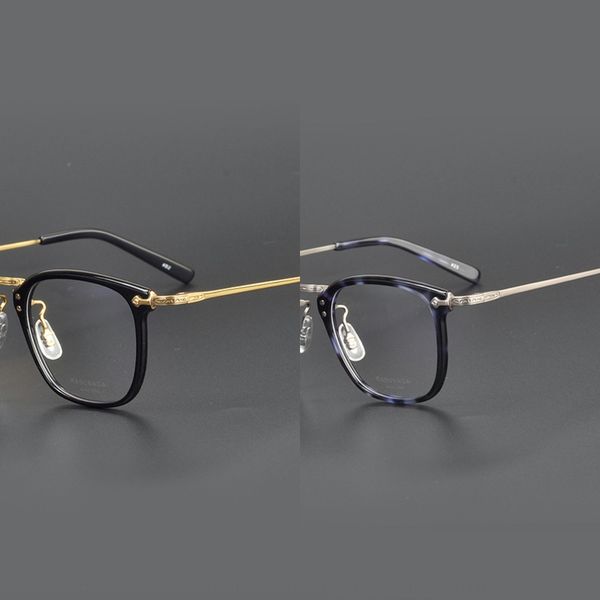 

japanese ultra-light frame metal designer hand handmade glasses made artistic glasses frame men's and women's big face plate, Silver