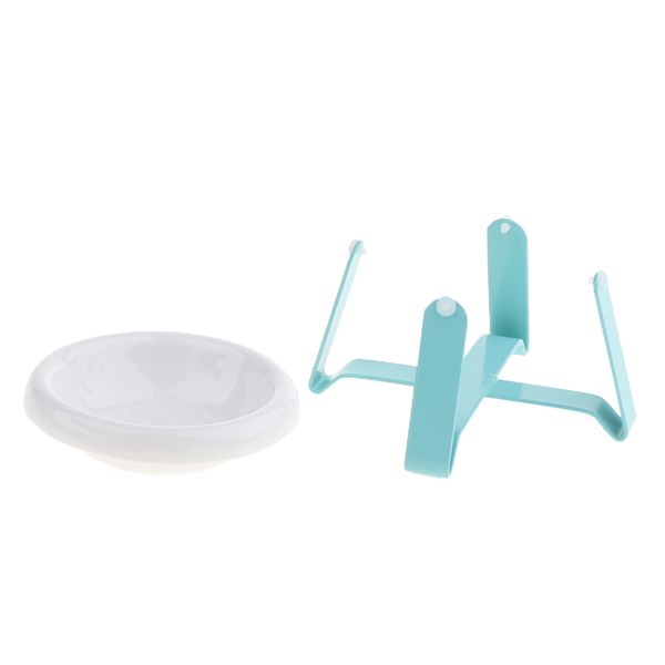

pet dining table dog cat iron frame ceramic bowl dining table food container