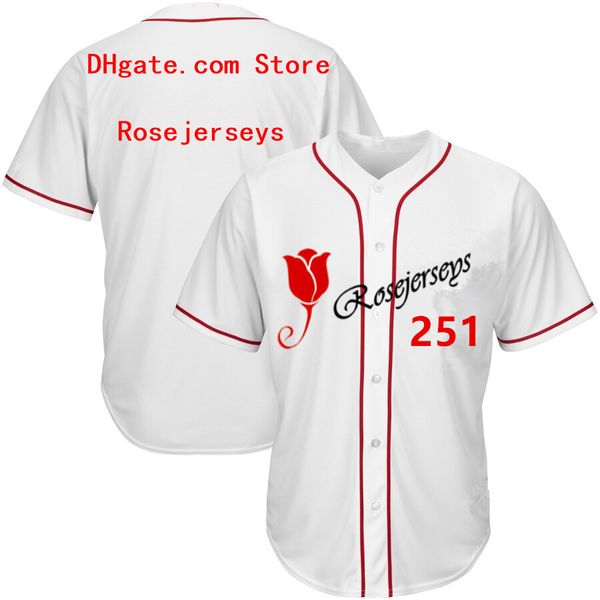 

RJ123-251 Baseball Jerseys #251 Men Women Youth Kid Adult Lady Personalized Stitched Any Your Own Name Number S-4XL