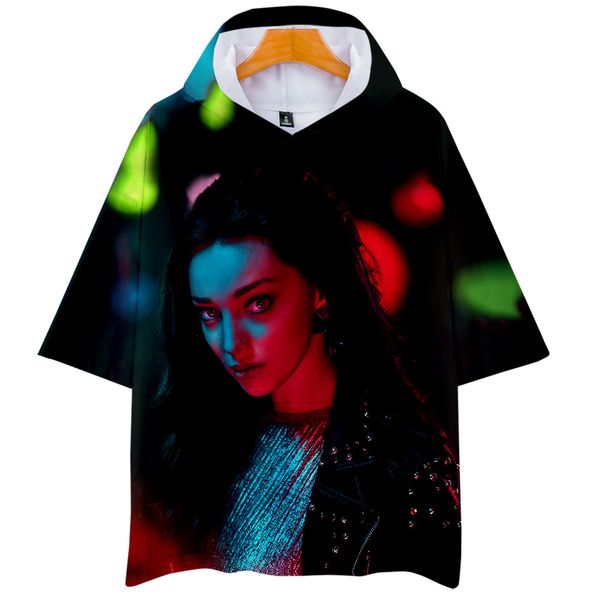 

polaris print tshirt hight quality cotton fabric make 3d portrait pattern short sleeve hooded sweatshirt ing, White;black