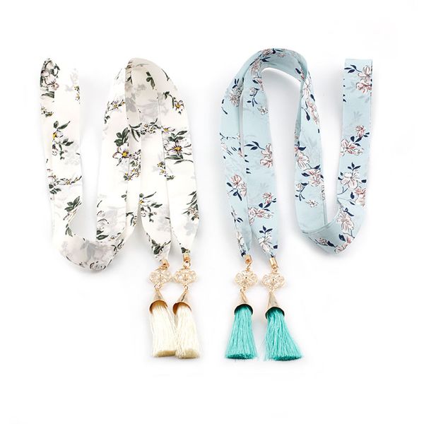 

women colth belt plastic knotted buckle belt crystal tassels dropped with fine chiffon silk dress decoration women, Black;brown