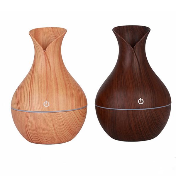 

wood grain essential humidifier aroma oil diffuser ultrasonic wood air humidifier usb mini mist maker led lights for home 2 style rra735