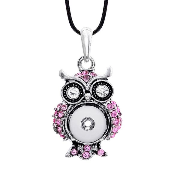 

interchangeable bee flower crystal ginger necklace 119 fit 12mm snap button pendant necklace charm jewelry for women gift, Silver