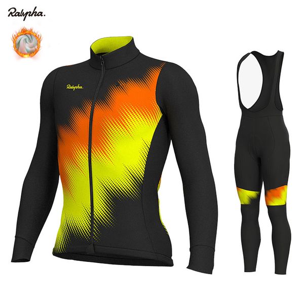 

nw winter cycling jersey pro team ropa ciclismo hombre fleece cycling set mtb clothing raphaing bib pants set, Black;blue