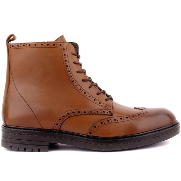 

sail lakers-tan leather zipper male boots, Black