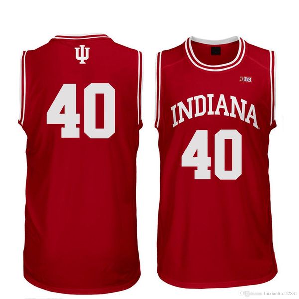 

cody zeller stitched mens indiana hoosiers de'ron davis curtis jones collin hartman red white college jersey, Black