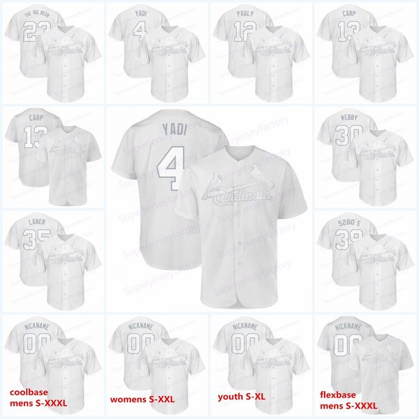 

2019 Weekend Players St. Louis jersey Yadier Molina Yadi Matt Carpenter Carp Tommy Edman EDDIE Dexter Fowler DEX WEBBY Cardinals Jerseys