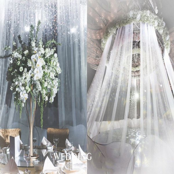 2019 2019 Curtain Snow Tulle Organza Roll Voile Sheer Fabric For