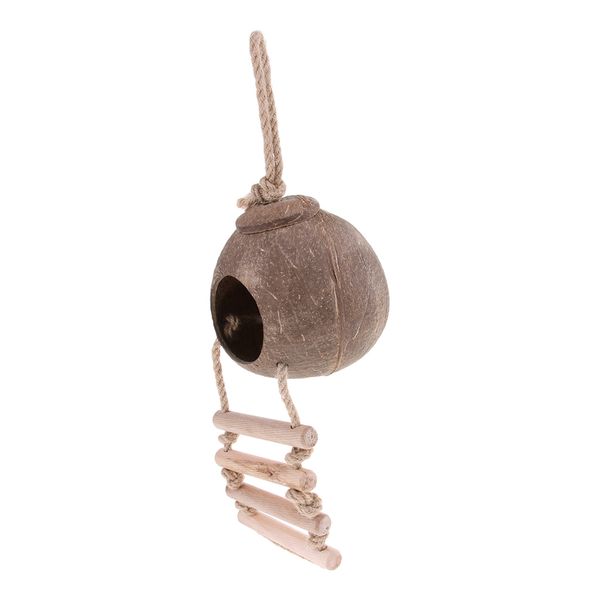 

bird house with ladder: 100% natural coconut husk, bird feeder,for small animals & birds