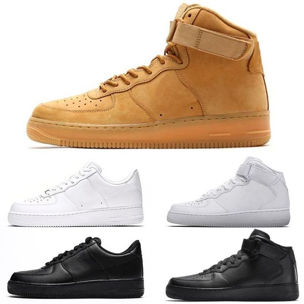 

One 1 Dunk Mens Women Running Shoes Casual Sport Skateboarding High Low Cut Black White Wheat Cheap Trainer Sport Sneaker Size 36-45