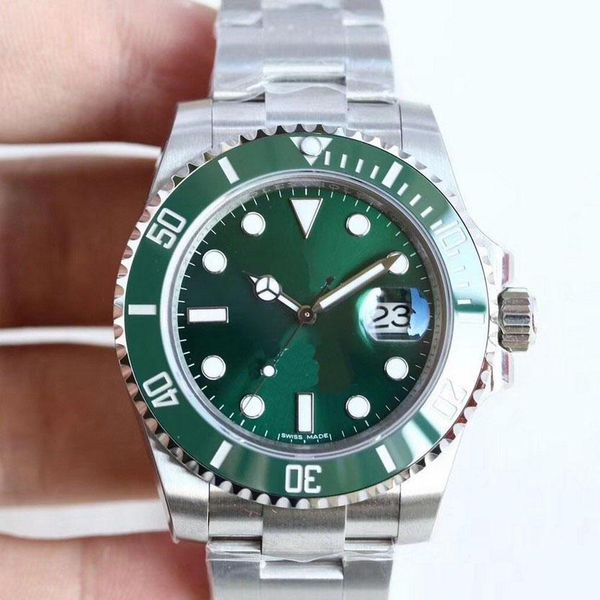 

2020 men's watch 116610lv 40mm ceramic bezel sapphire 2813 automatic movement original adjustable strap waterproof watch, Slivery;brown