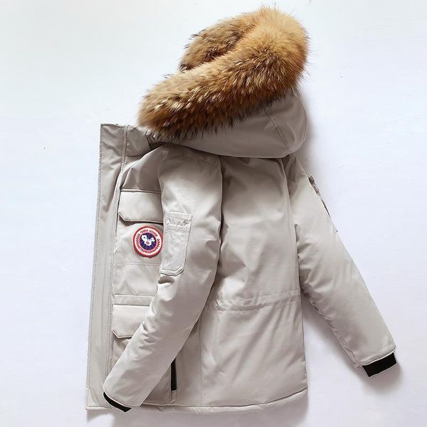 

расстройство поддельные меховой воротник пуховик мужчин короткий параграф работа на открытом воздухе фрок толстые пальто зимы моды lovers ин, Black