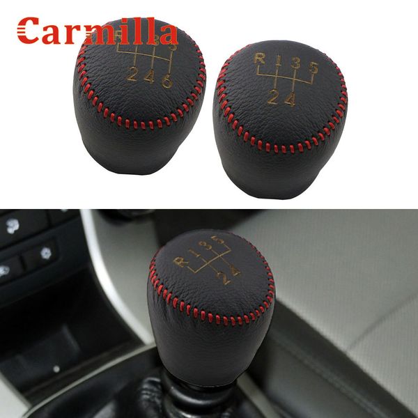 

carmilla leather 5 6 speed mt car gear shift collars for cruze sedan hatchback 2009-2016 shift knob handbrake cover ge