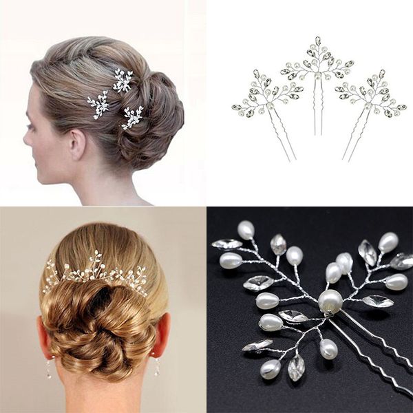 

hairpins wedding hair pins for women decoration in the hair ornaments accessories head piece jewelry for braids headdress, Golden;white