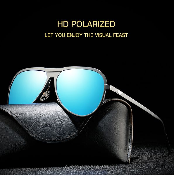 

designer sunglasses men polarized hd driving sunglasses colorful coating uv protection mg-al alloy frame fashion luxury sunglasses sport 28, White;black