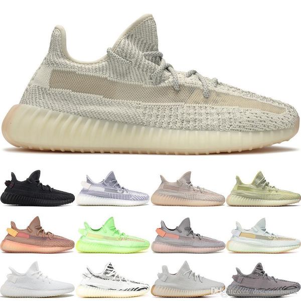 

Stock x 2019 black reflective kanye we t lundmark antlia ynth tatic gid glow men women running hoe zebra cream white neaker 36 48, Black;green