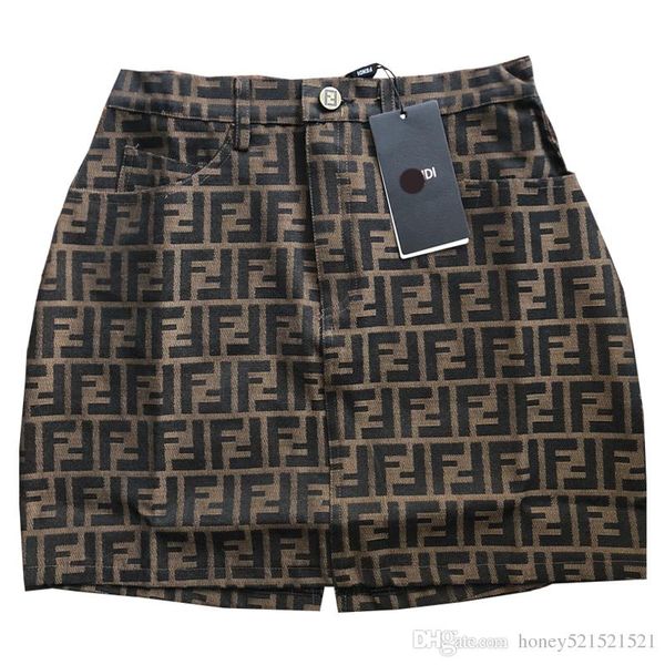 

New de ign women 039 f letter jacquard high wai t a line hort kirt runway fa hion kirt plu ize m l xl, Black