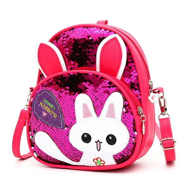 

girls small backpack cute cartoon colors sequins pu schoolbag shoulders bag princess backpack mochilas infantil a40