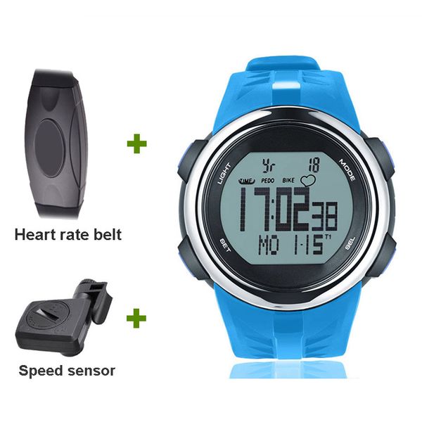 

bike speed watch bicycle computer wireless speedometer riding runing heart rate monitoring calorie 3d sensor step, Slivery;brown