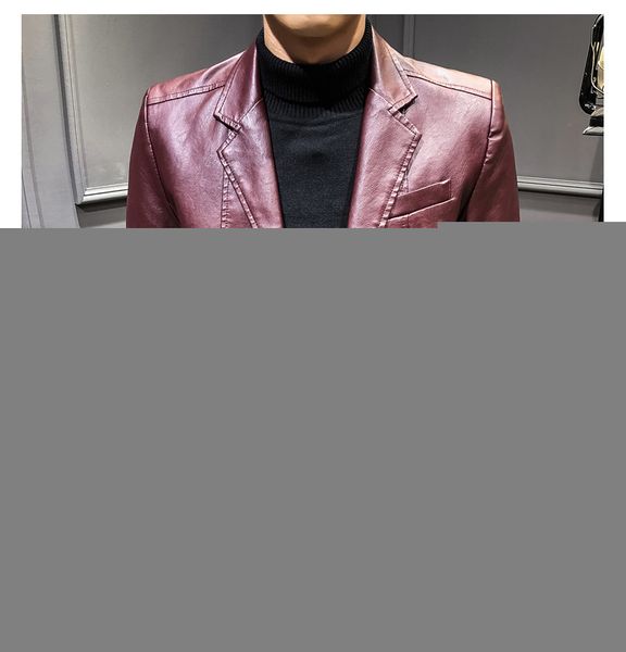 

новое прибытие мужская мода локомотив тонкий кожаная куртка мужской уличная мужская кожа осень куртки прохладный размер одежды m-3xl, Black;brown