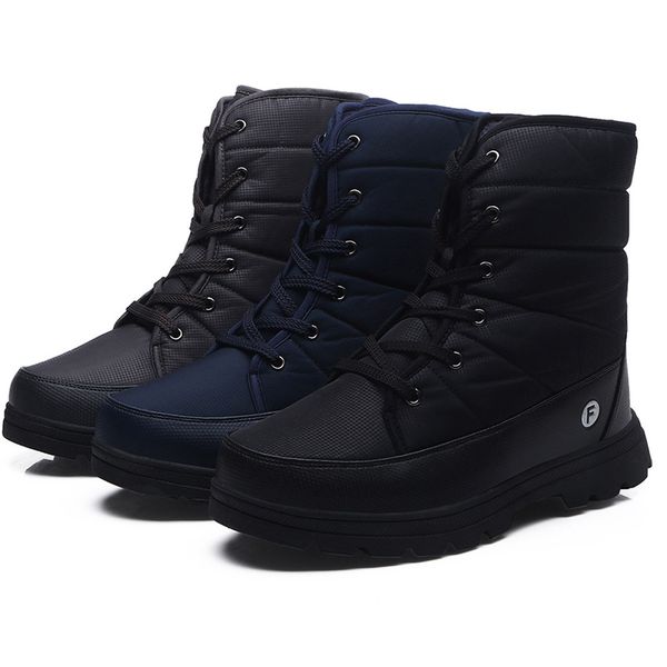 

perimedes snow boots women solid lace-up winter boots solid flat with shoes women's autumn in ankle billetera mujer, Black