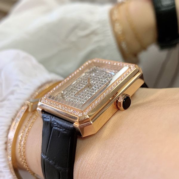 

full gift dial watch designer womens quartz leather for women steel stylish watches clock stainless diamonds watch wife girlfriend malk, Slivery;brown