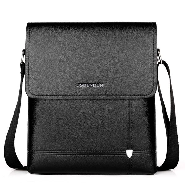

new for 2020 business travel men's solid color pu large capacity messenger bag, classic design casual messenger bag