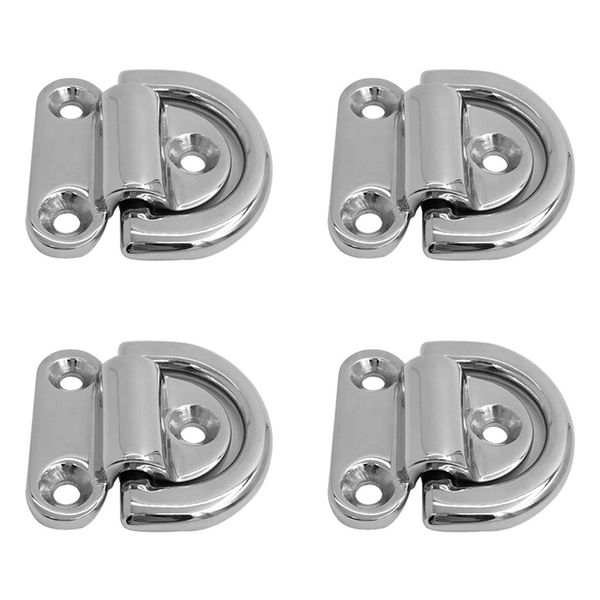 

316 stainless steel folding pad eye deck lashing d ring tie down for boat marine
