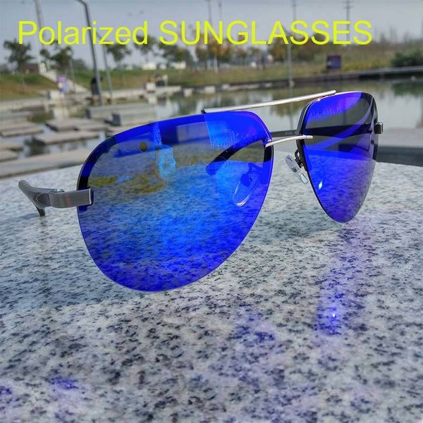

2020 reggaeon new polarized sunglasses men aluminum magnesium alloy frame casual driving glasses women semi frame m nails uv400 y200420, White;black
